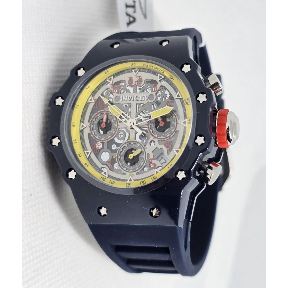 Invicta Racing Valyron 69782 Dark Blue Yellow Red 41mm Unisex Watch